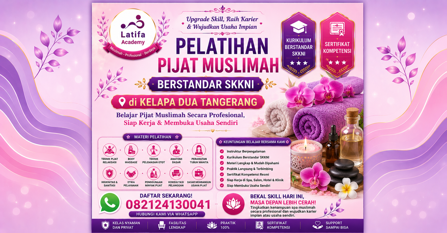 Pelatihan Pijat Muslimah Berstandar SKKNI di Kelapa Dua Tangerang 082124130041